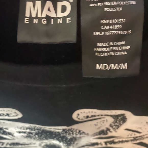 MAD Engine Black Crewneck with Skeleton Design - Picture 2 of 2